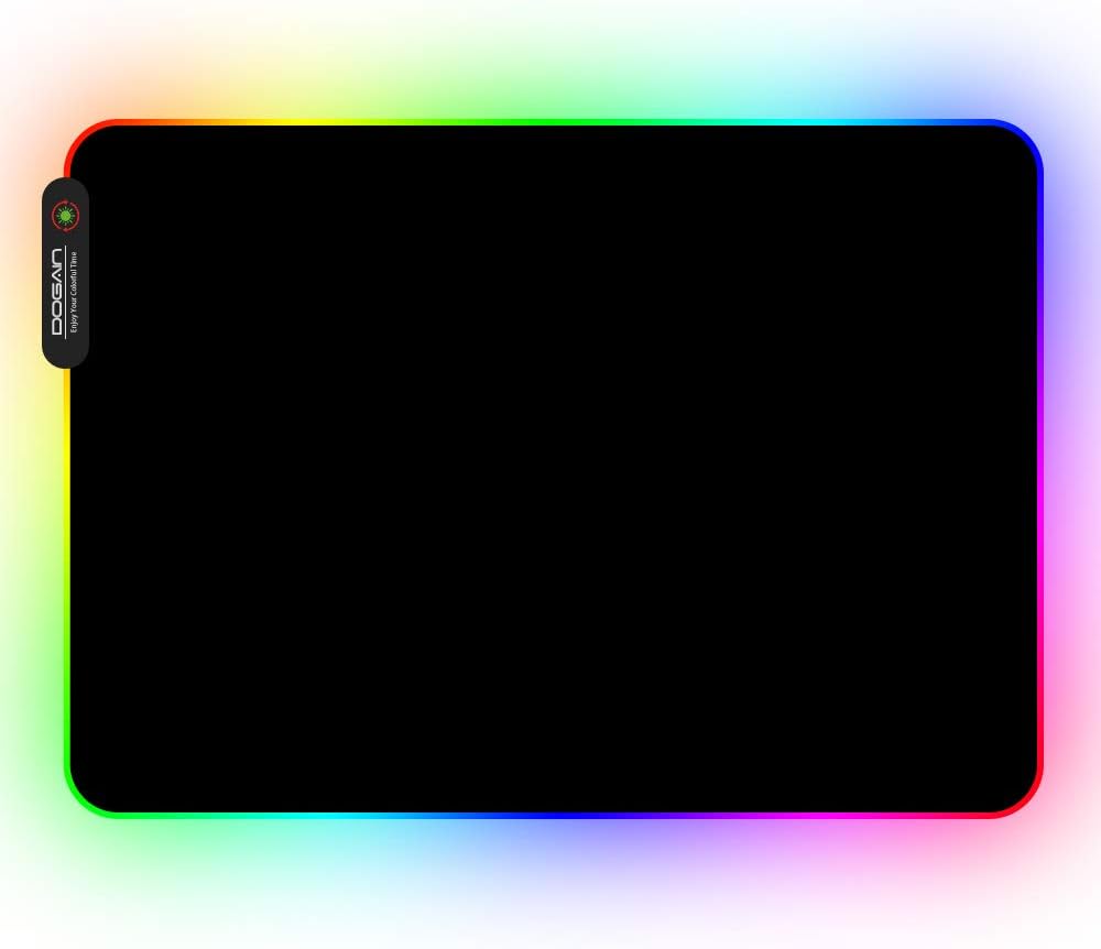 RGB Gaming Mouse Pad with 11 RGB Light up Modes,LED Gaming Pad,Non-Slip Rubber Based Computer Mice mat Medium Size(13.7” x 10.3”)